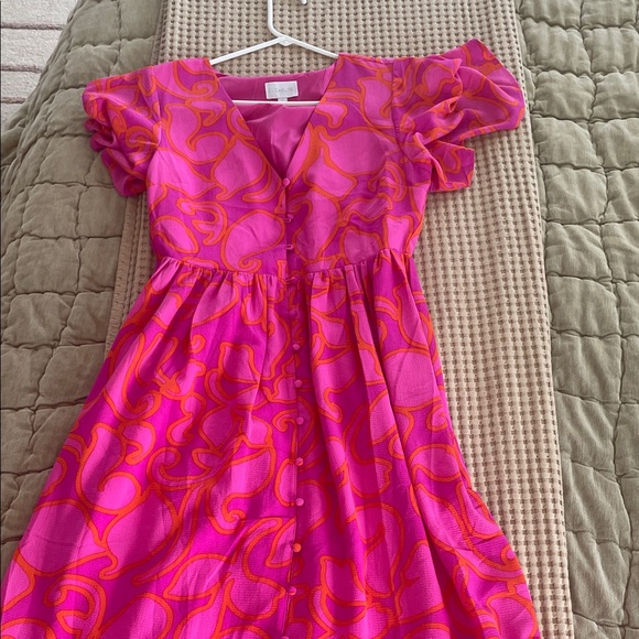 Sugarlips Inara Floral Pismo Button Down Flutter Maxi Dress - Picture 2 of 4